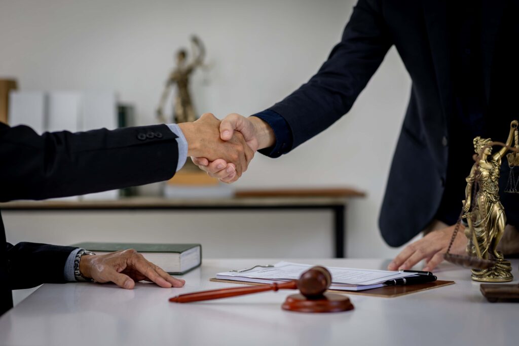lawyer handshake